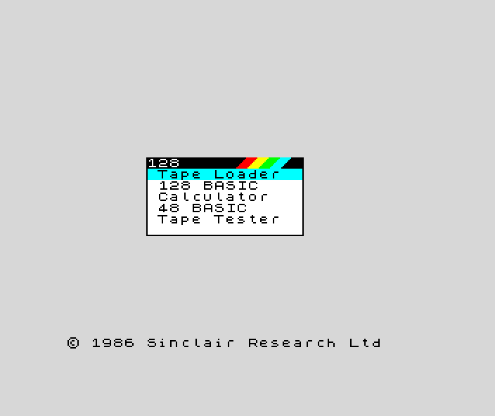 ZX Spectrum 128K boot
