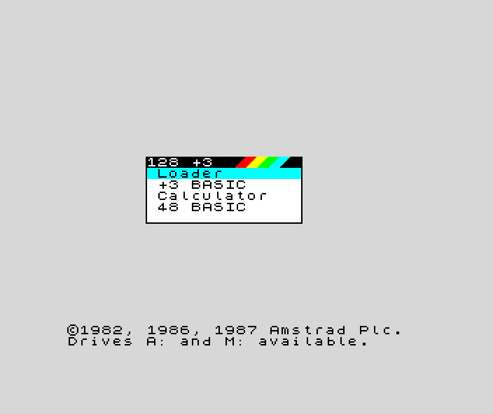 ZX Spectrum +2A/+3 boot